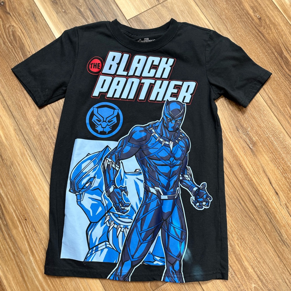 Marvel Avengers Black Panther T-Shirt sz 14 Boys